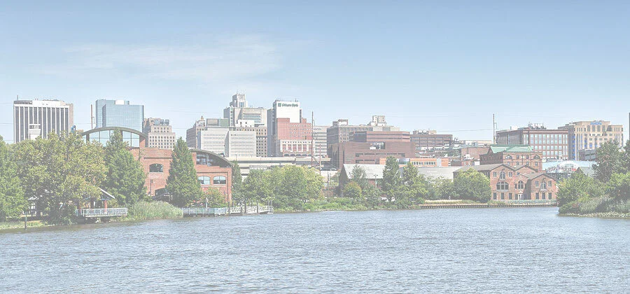 Panorama of the Wilmington, Delaware city skyline